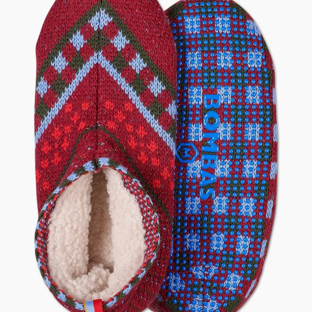 Bombas Women's Red and Blue Slippers